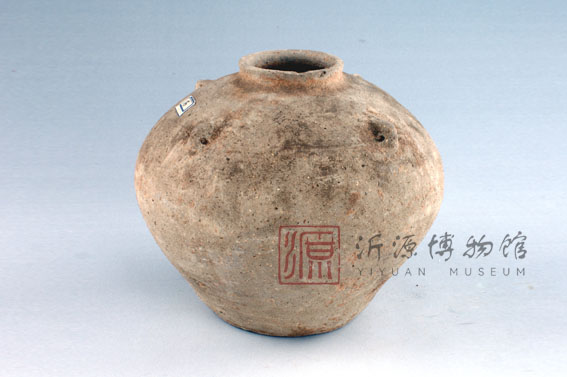 东汉灰陶四系罐