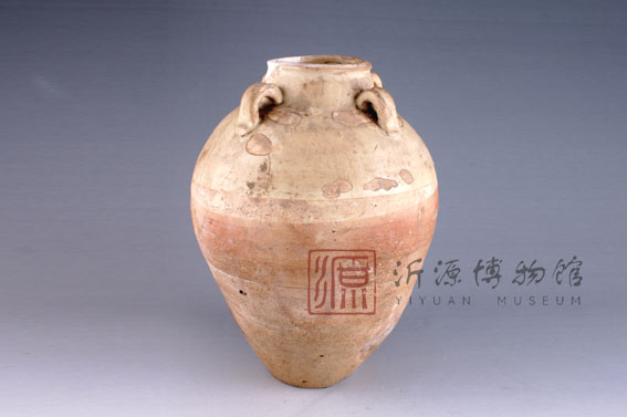 隋白釉四系瓷罐
