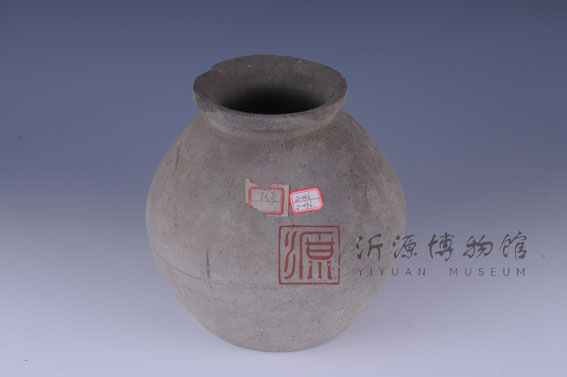 东周绳纹灰陶罐