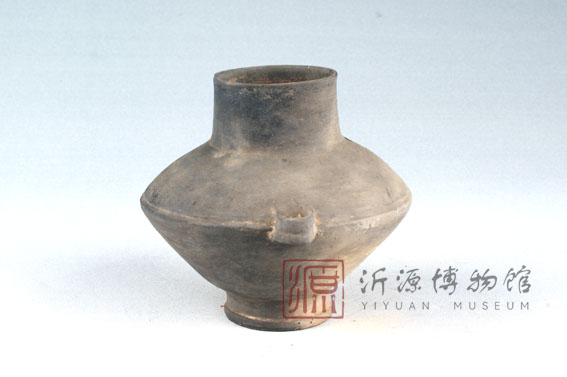 新石器时代龙山文化双耳蛋壳黑陶壶