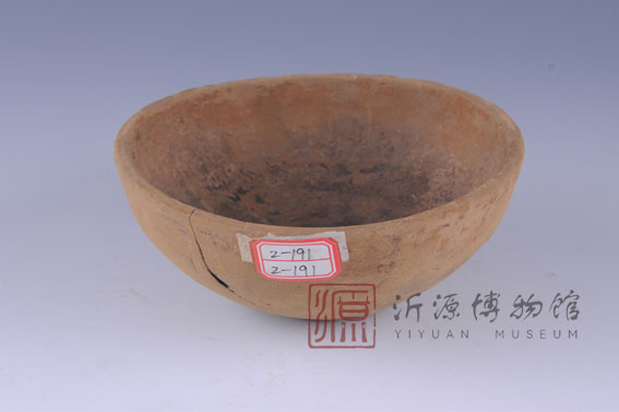 汉褐陶碗