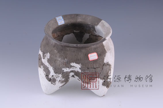 西周绳纹灰陶鬲