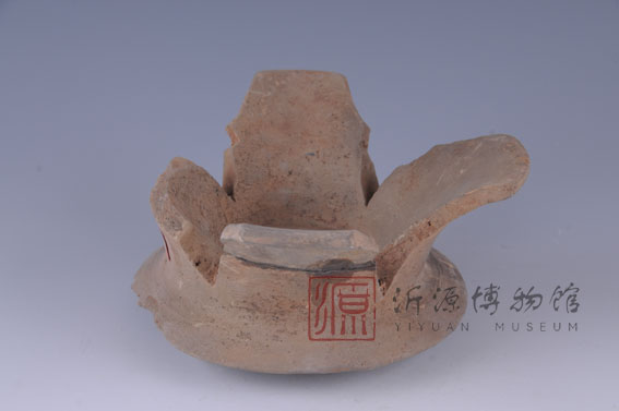 战国灰陶器物盖