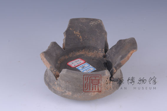 战国灰陶器物盖