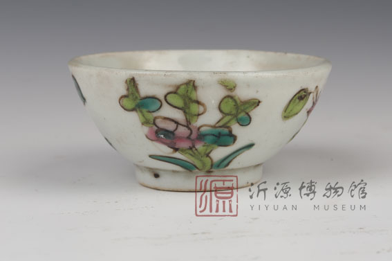 清四季花茶碗