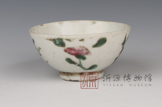 清四季花茶碗