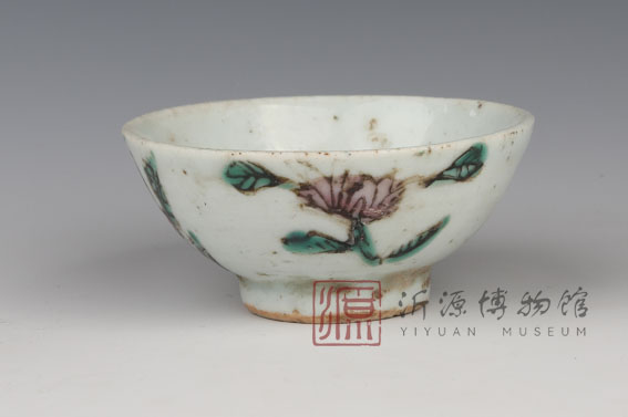 清四季花茶碗