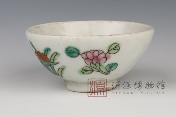 清四季花茶碗