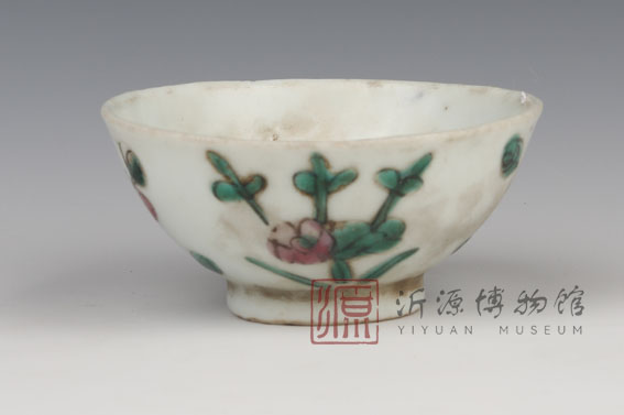 清四季花茶碗