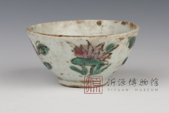 清四季花茶碗