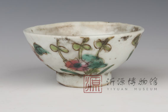 清四季花茶碗