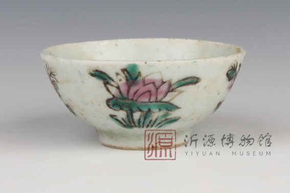 清四季花茶碗
