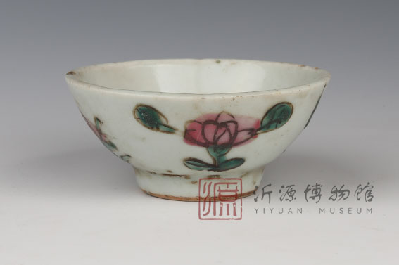 清四季花茶碗