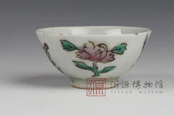 清四季花茶碗