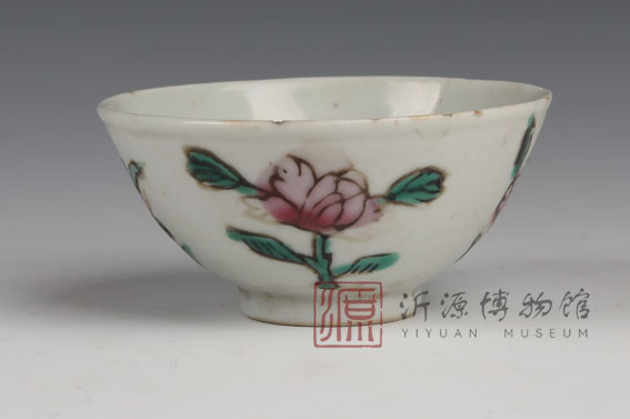 清四季花茶碗