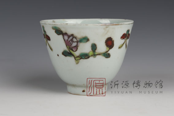 清四季花茶碗