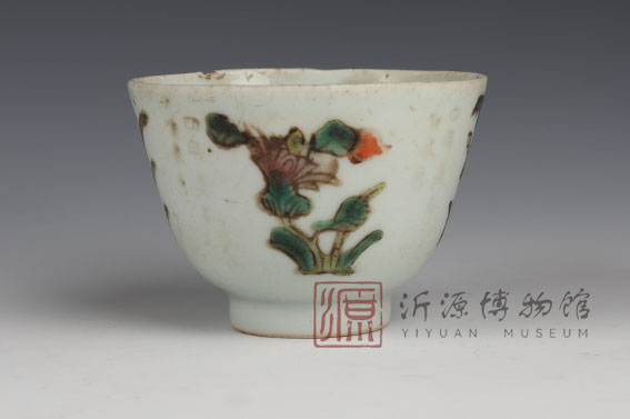 清四季花茶碗