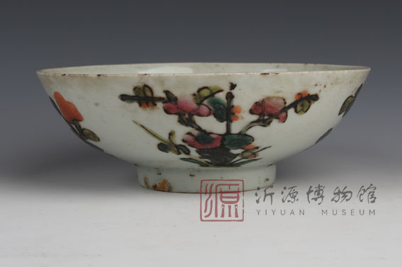 清四季花瓷碗
