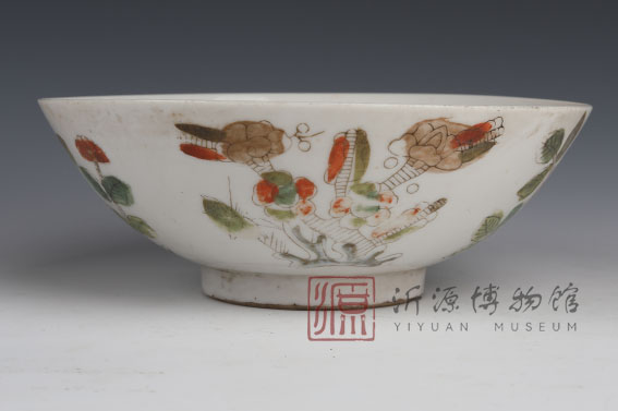 清四季花瓷碗