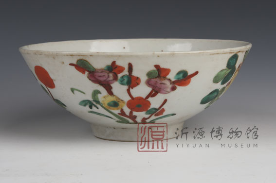 清四季花瓷碗