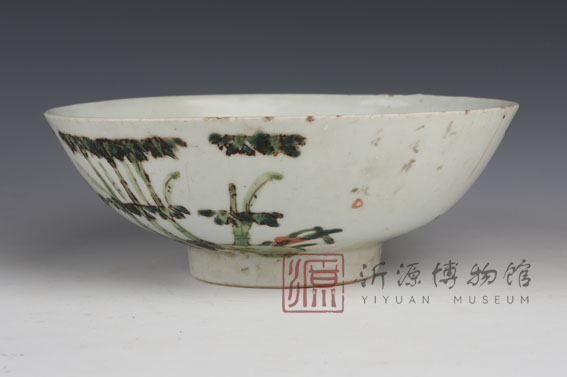 清四季花瓷碗