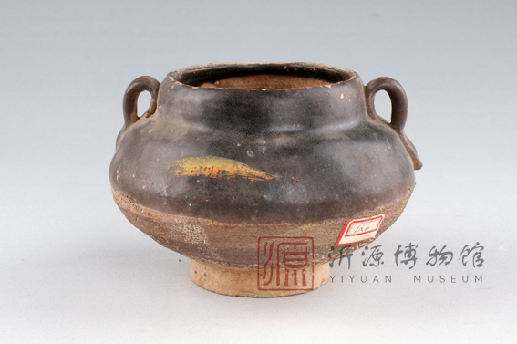 金黑釉二系瓷罐