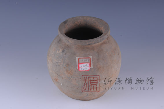 战国绳纹灰陶罐