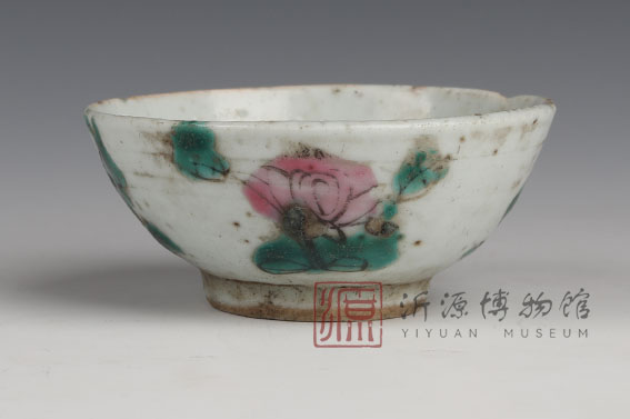 清四季花茶碗
